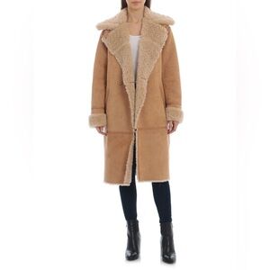 Women's Tan Shearling Coat